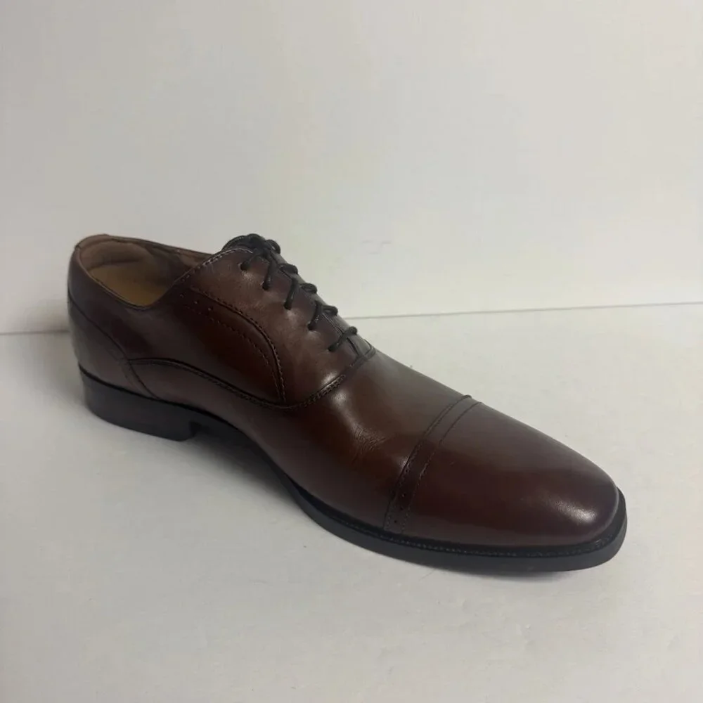Florsehim Mens Sondrio Cap Toe Oxford Cognac Size 9.5 M
